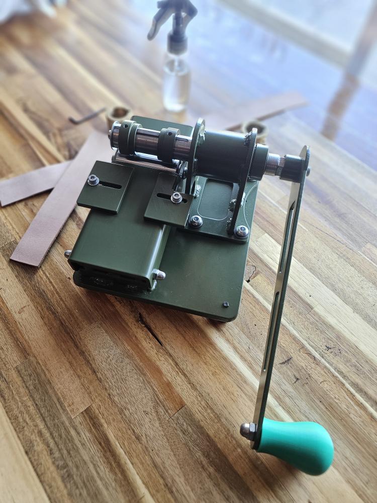 Green Leather belt maker embosing machine